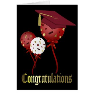 Balloons Custom Graduation Card