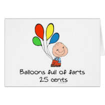Balloons full of farts cards