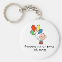 Balloons full of farts keychain