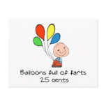 Balloons full of farts postcard
