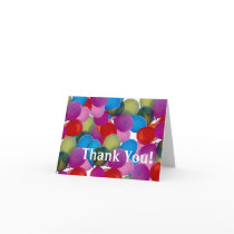 Balloons galore thank you note cards