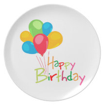 Balloons Happy Birthday Dinner Plates