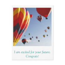 balloons, I am excited for your future. Congrats! postcards