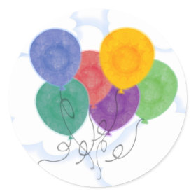 Balloons in the Sky Sticker