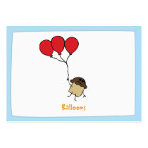 Balloons - Notecards business cards by MuffinMadness Balloons - Notecards business cards