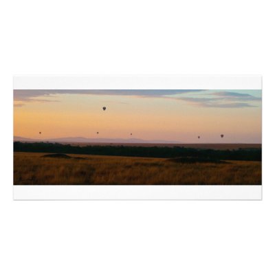 Balloons Over the Mara Picture Card by thedannybadger