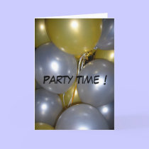 balloons party invite cards