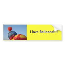 Balloons!  Saturn and Stars Bumper Sticker