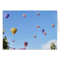Balloons Sky Balloon Feastival Greeting Card