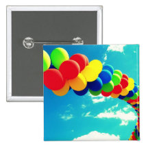Balloons & Sky Pinback Buttons