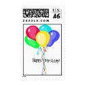 Balloons With Happy Birthday Text postage