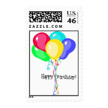 Balloons With Happy Birthday Text Stamps