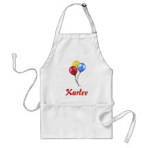 Balloons with name apron