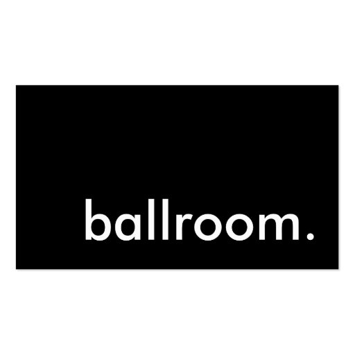 ballroom. business card templates