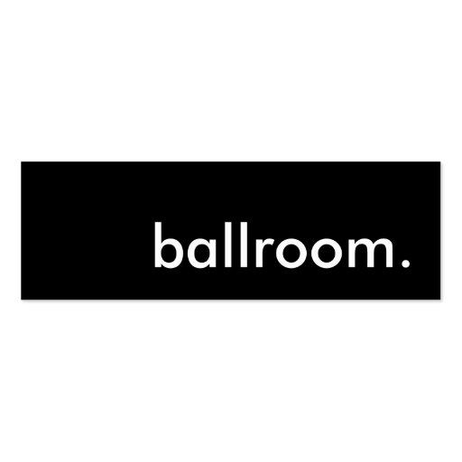 ballroom. business cards