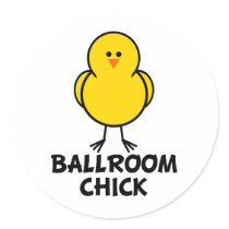 Ballroom Chick Round Stickers