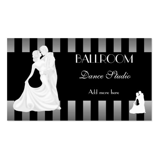 BALLROOM Dance Studio Dancing Lessons 3 Business Card (front side)