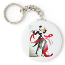 BALLROOM DANCING 2 BLACK AND WHITE/COLOR KEY CHAINS