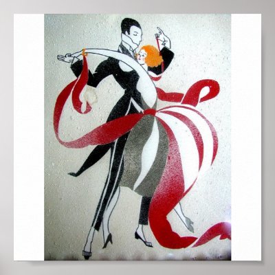 BALLROOM DANCING ART DECO 3 POSTERS by LOOSIELUCY