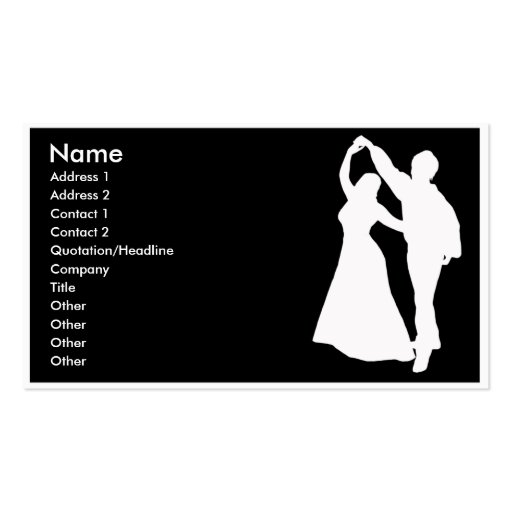 ballroom dancing Business card (front side)