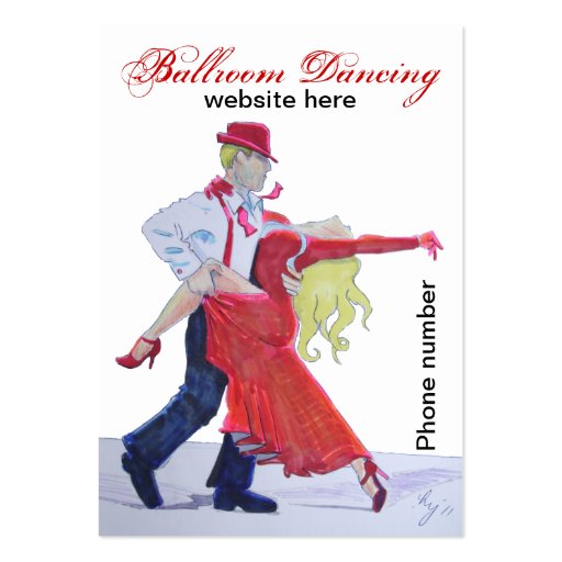 Ballroom Dancing Business Cards (front side)
