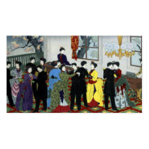 Ballroom dancing in Tokyo, Japan circa 1888 Business Cards