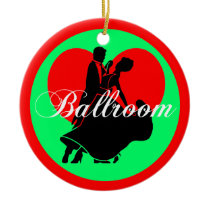 Ballroom dancing christmas tree ornament
