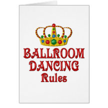 BALLROOM DANCING RULES GREETING CARD