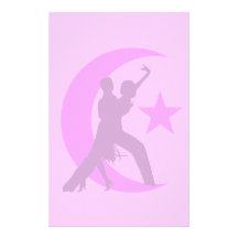 Ballroom dancing stationery paper