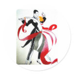 BALLROOM DANCING ROUND STICKERS