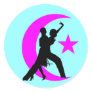 Ballroom Dancing Round Sticker