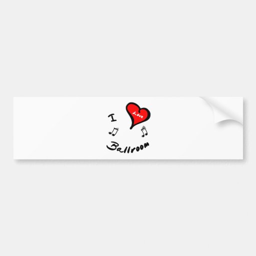 Ballroom Items - I Heart Ballroom Bumper Stickers