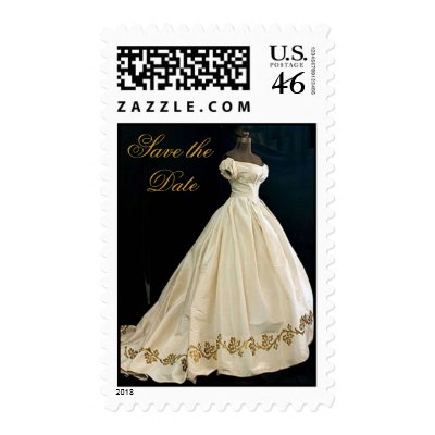Ballroom Wedding Dress Save the Date Stamps by Soiree365
