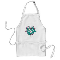 Balls and Heart Tattoo Design aprons