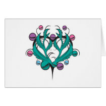 Balls and Heart Tattoo Design cards