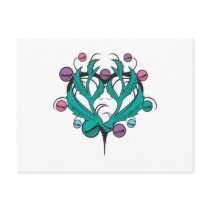 Balls and Heart Tattoo Design postcards by doonidesigns Balls and Heart Tattoo Design postcards