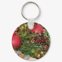 Balls Beads Evergreens Christmas Holiday Keychain by SmilinEyesTreasures Balls Beads Evergreens Christmas Holiday Keychain