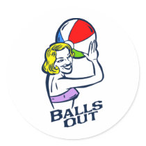 Balls Out Stickers