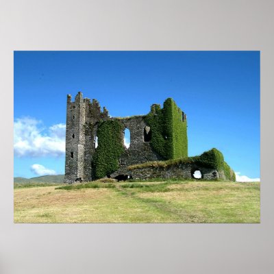 Ballycarberry Castle Ring of Kerry Canvas Print by Irishdreams