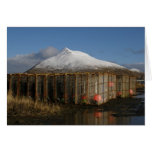 Ballyhoo Mountain Behind Crab Pots Greeting Card