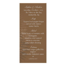 Balmy Night Menu Card Customized Rack Card