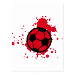 Balón de fútbol sangriento postales