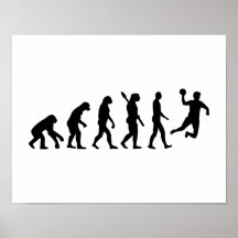 Balonmano de la evolución poster