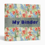 Balsam and Lobelia flowers 3 Ring Binder