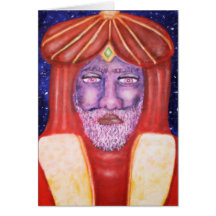 "Balthasar" Three Kings Christmas Art Card