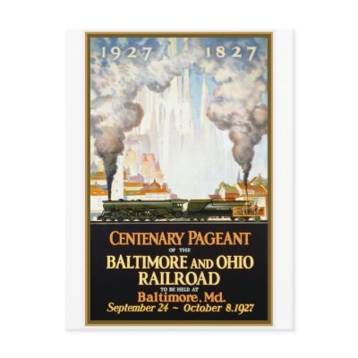 "Baltimore and Ohio Railroad Centenary" Postcard by PrimeVintage