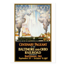 "Baltimore and Ohio Railroad Centenary" Postcard