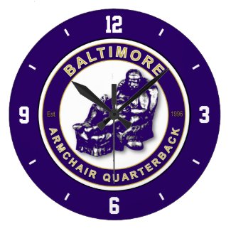 Baltimore Armchair Quarterback Wall Clock