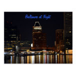 Baltimore at Night Postcard