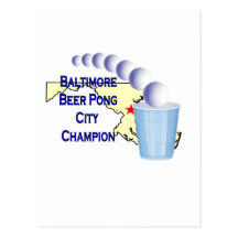 Baltimore Beer Pong Champion Postcards